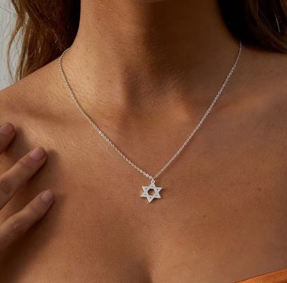 Star of David necklace and earrings set