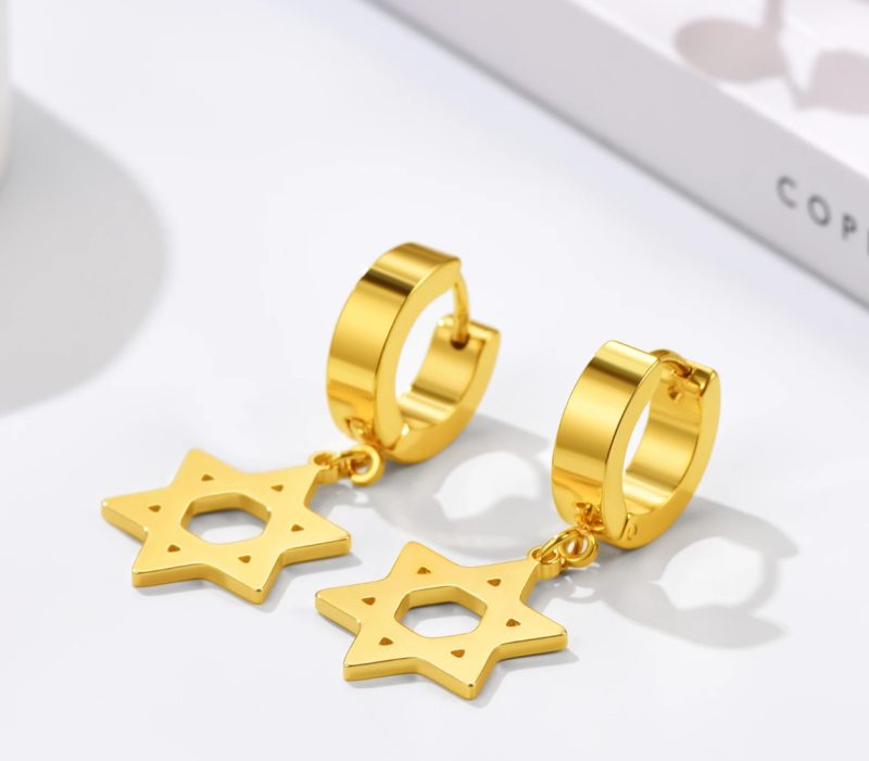 Star of David  earrings - Image 2