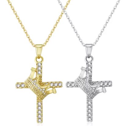 Crown Cross Necklace
