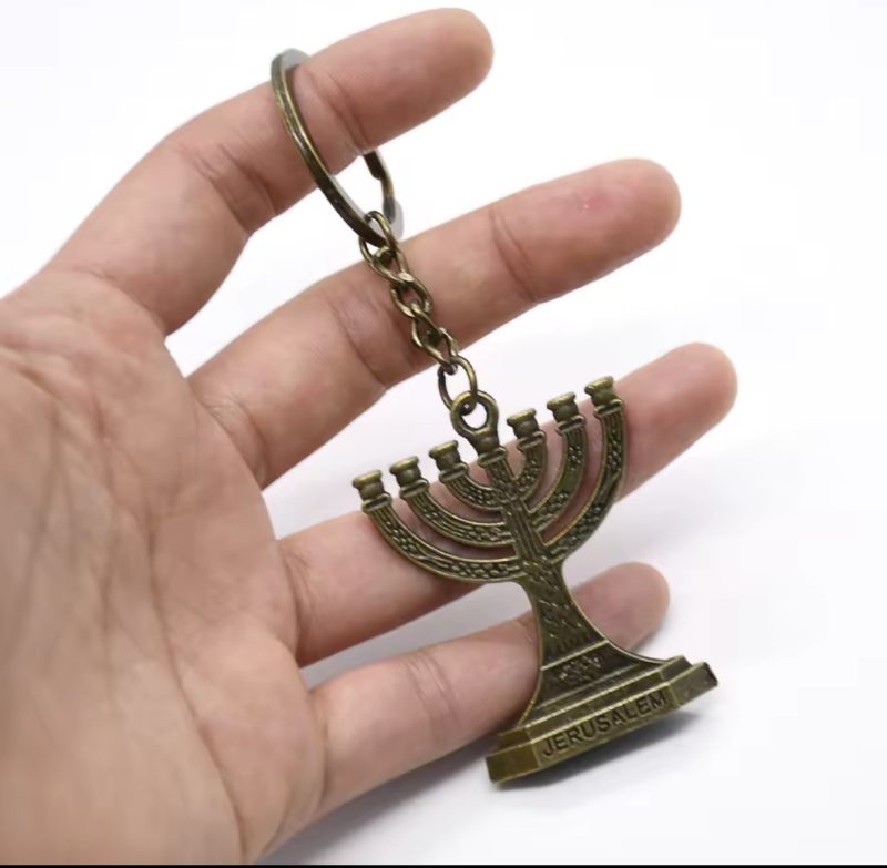 Menorah Keychain holder