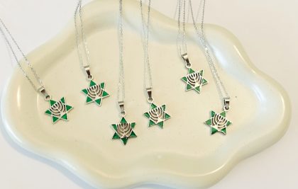 🕎✡️Star of David Menorah  Necklace