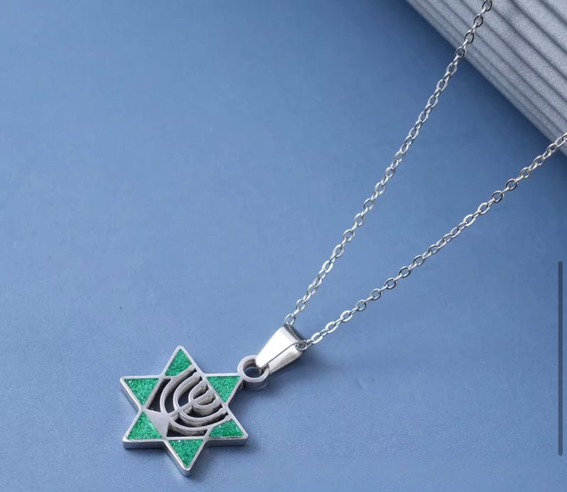 🕎✡️Star of David Menorah  Necklace - Image 3