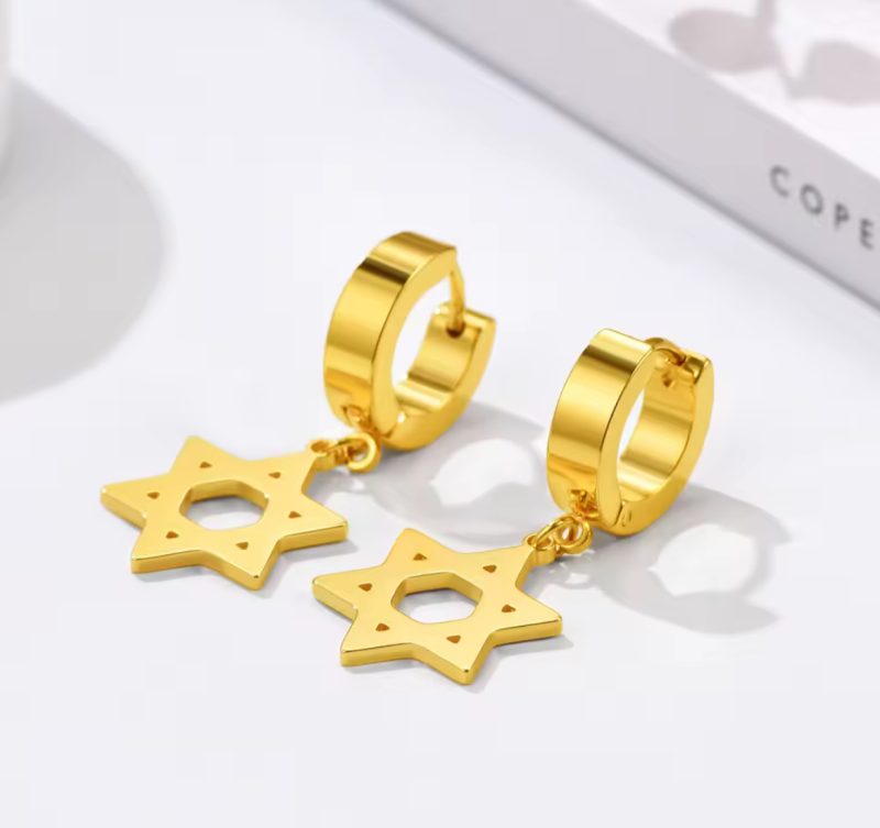 Star of David  earrings - Image 5