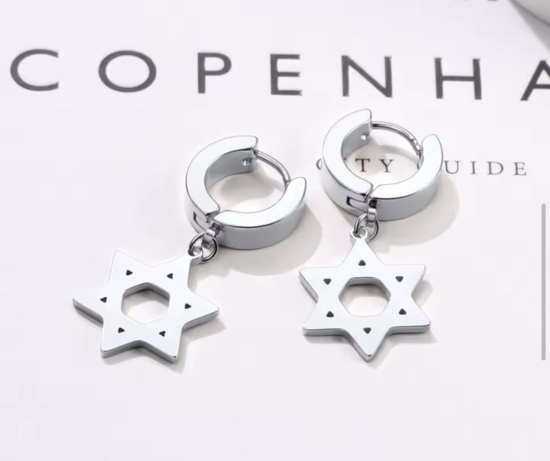 Star of David  earrings - Image 4