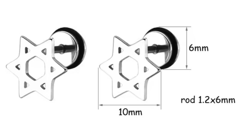 Star of David Studs - Image 2