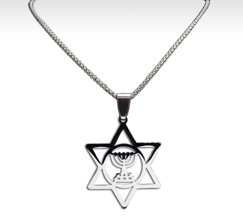Menorah Star of David Necklace - Image 5