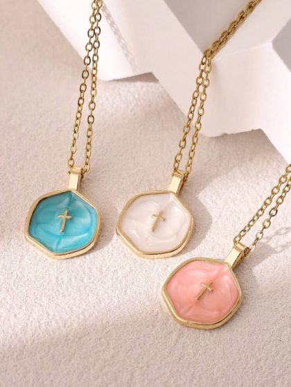 Cross pendant oil necklace